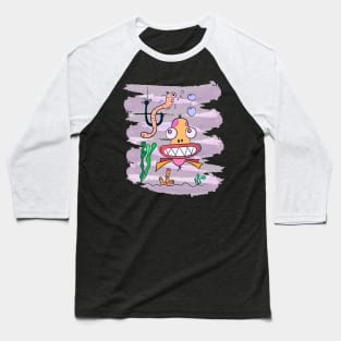 the worm vs fish Baseball T-Shirt